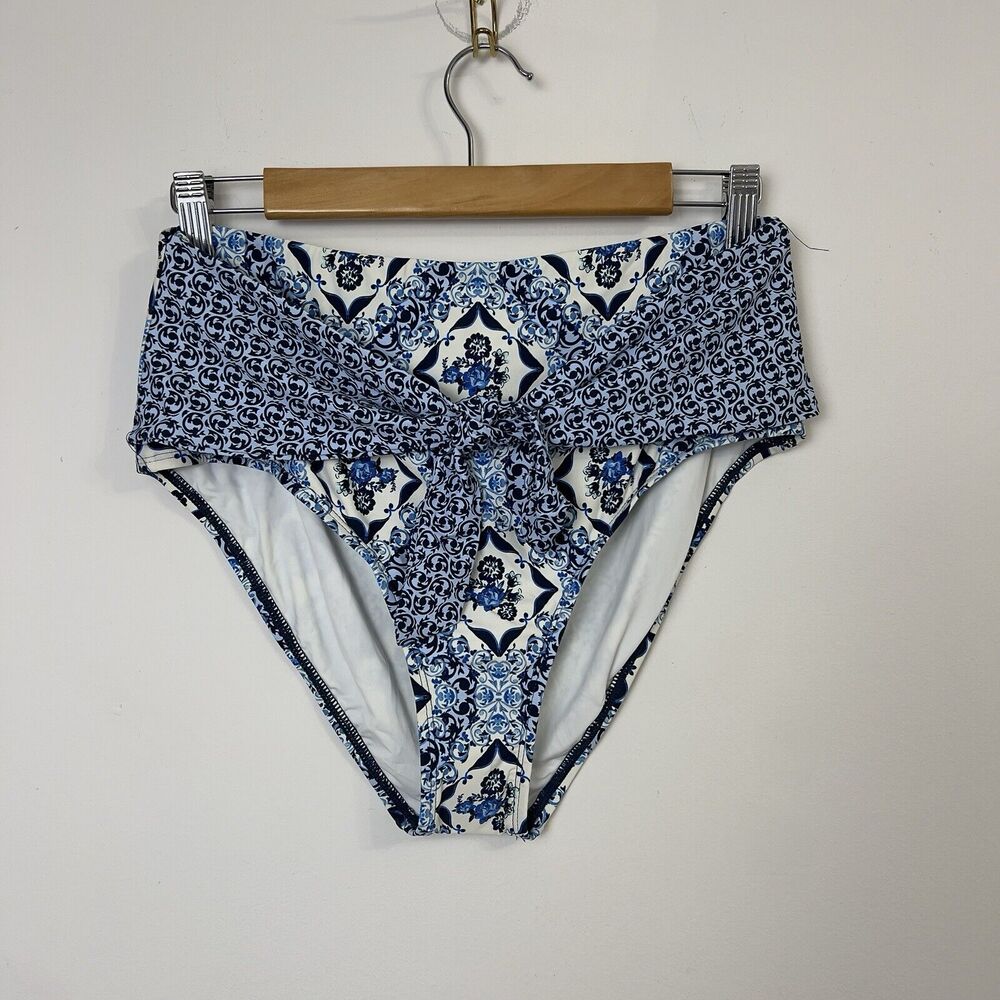 New Jantzen Nordstrom Paisley swim bottoms size 12 Azure Smooth Control